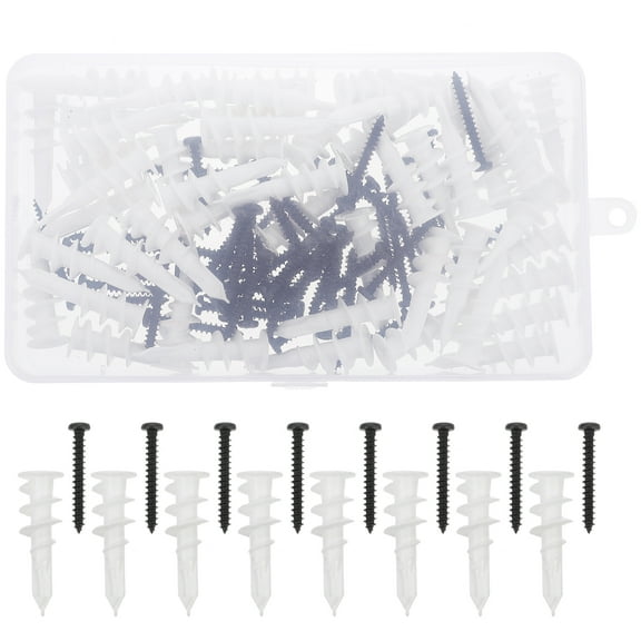 Masteelf Cord Nylon Expansion Thread Screw Plastic Studs for Screws Gypsum Board Anchors