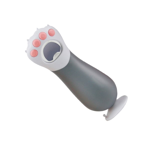 Masteelf Portable Shaped Beer Bottle Opener for Home Bar Use Grey Made of Plastic Fits Many Cap Sizes