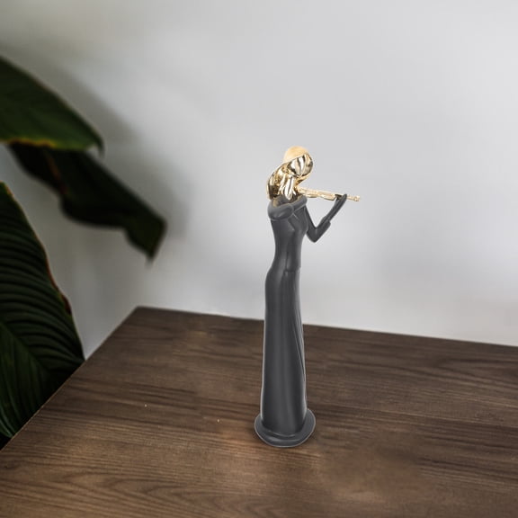 IDEANATEGRATE Musician Dcor Figurine Resin Black Home Interior 1Pcs 11In