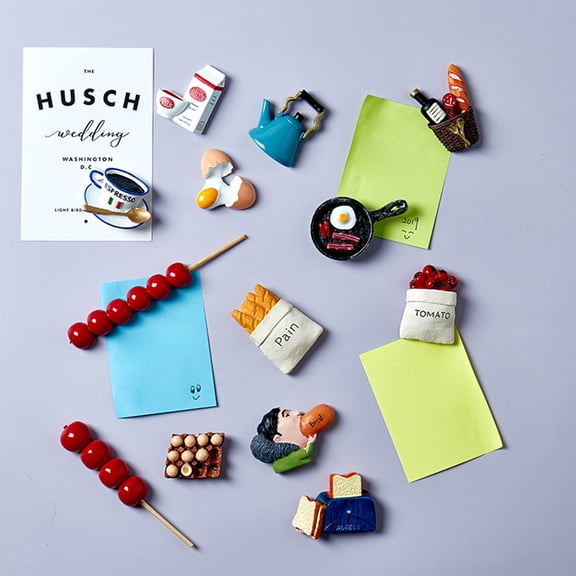 Masteelf Creative Cartoon Message Board with Magnets for Decoration Multi Resin 7 Pieces