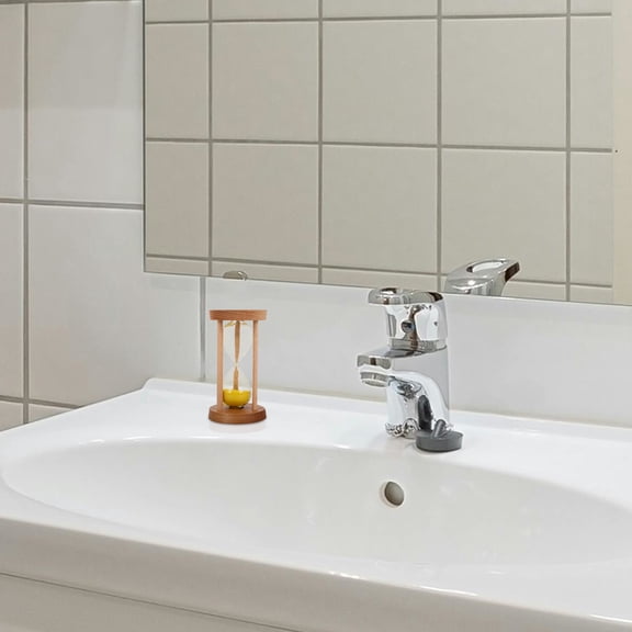 Masteelf 5-Minute Kids Timer with Creative Glass and Wood Design, Ideal for Tooth Brushing and Home Use