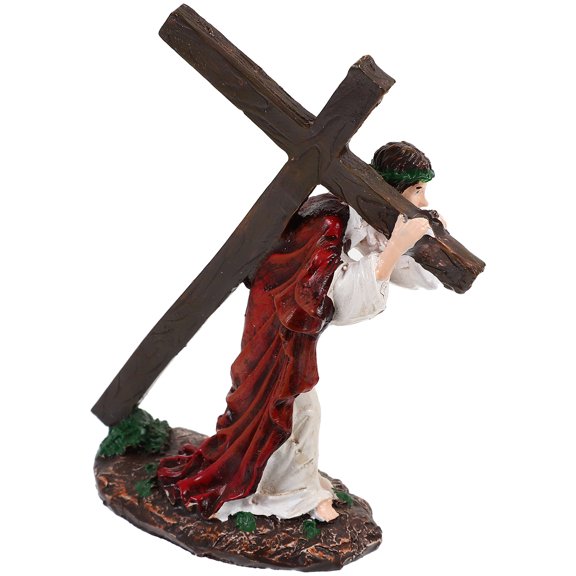 Masteelf  Crucifix Figurine Cross Lord God Jesus' Suffering Is Like A Ornament