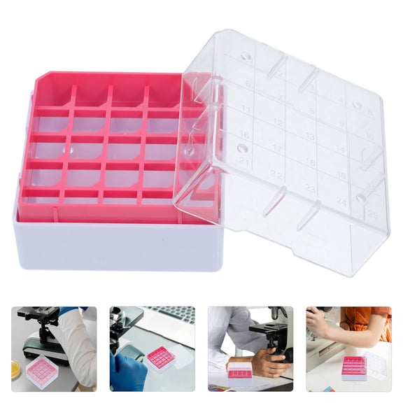 Masteelf Cryogenic Container for Freezer Vial Storage with Multicompartment Layout and Numbered Compartments for Home Use Plastic Multi