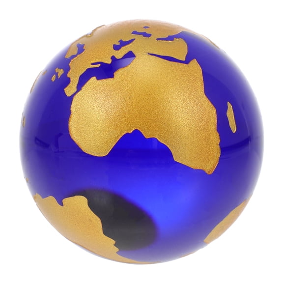 Masteelf  Crystal Globe Ornament Marble Planet Earth Decorations Blue