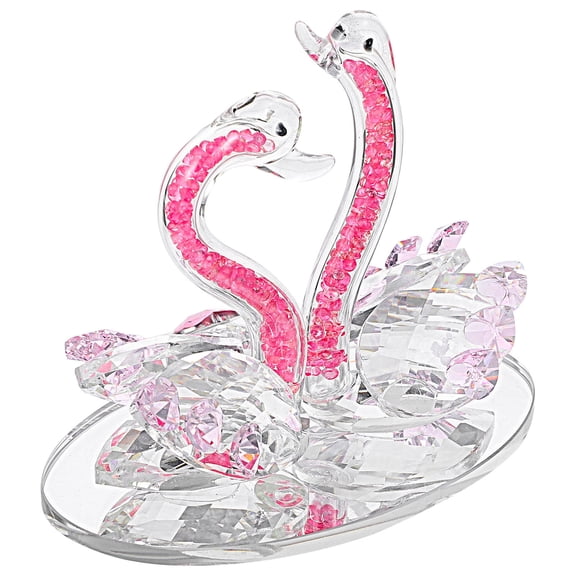 Masteelf Crystal Ornaments Home Decoration Three-dimensional Swan Lovers