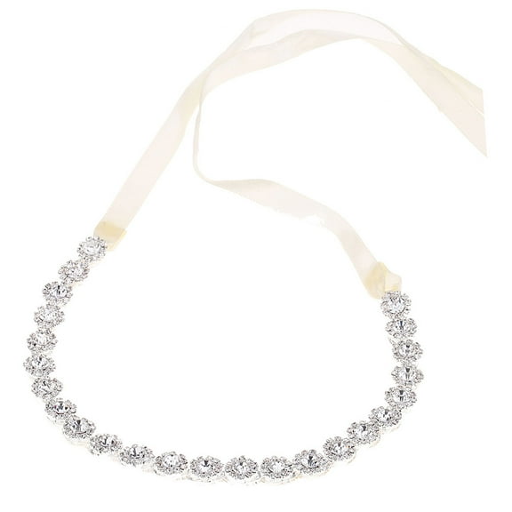 Masteelf Custom Bridal Rhinestone Headband Handmade Hair Accessory Bride