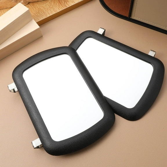 Masteelf Custom Vanity Car Mirror for Makeup with Clear Glass and ABS Material Black Easy to Install Portable