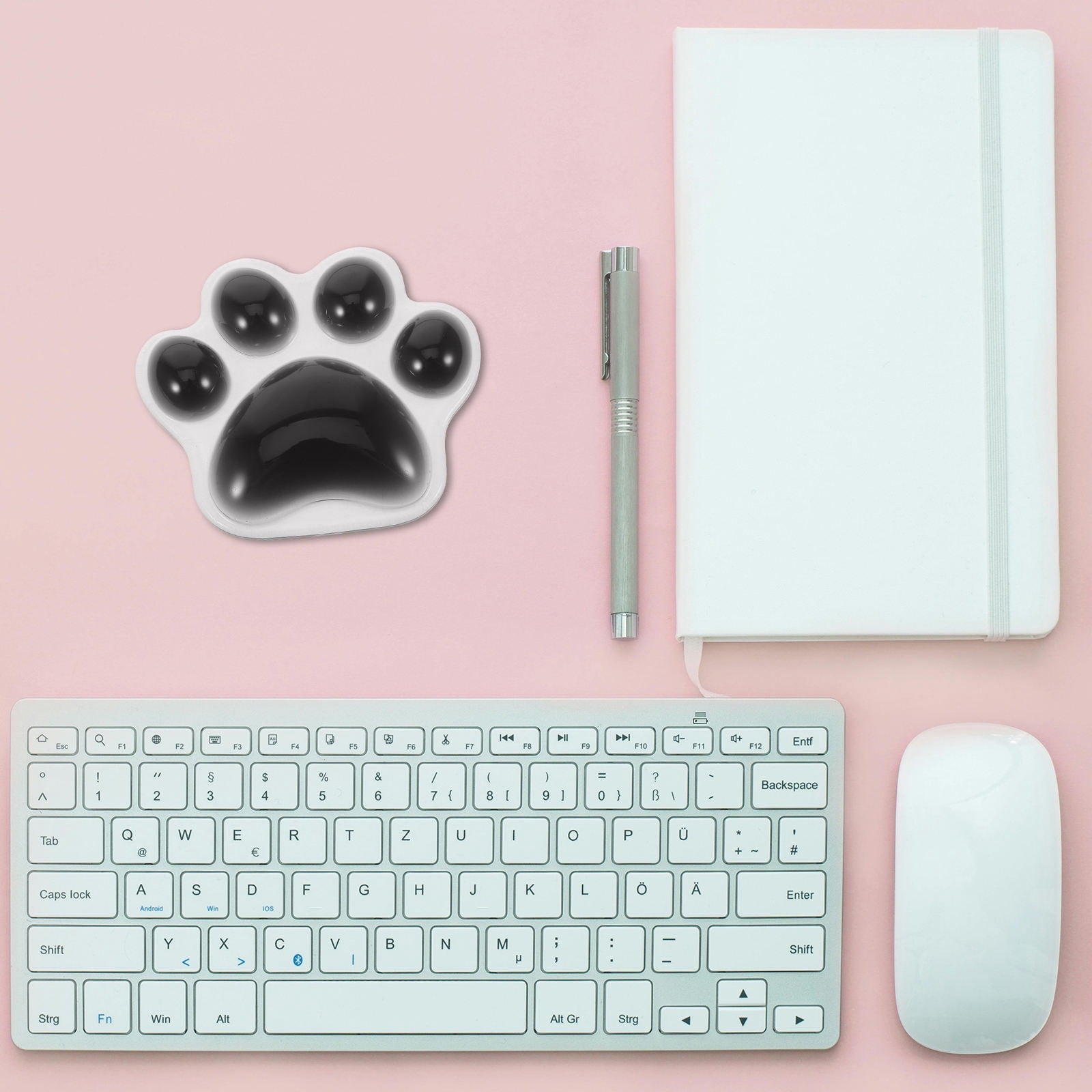 Masteelf Cute Transparent Gel Cat Paw Wrist Rest For Computer Keyboard ...