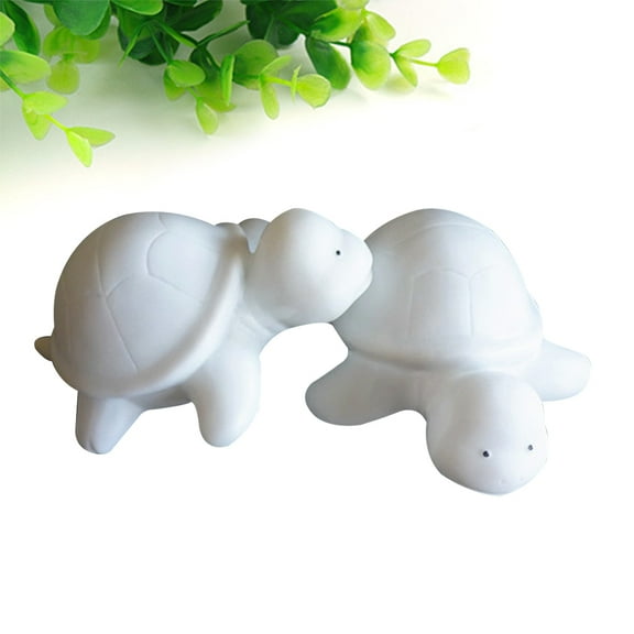 Masteelf Cute Turtle Night Light with LED Warm White Glow for Bedroom Decor 2 Pieces Small Table Lamp