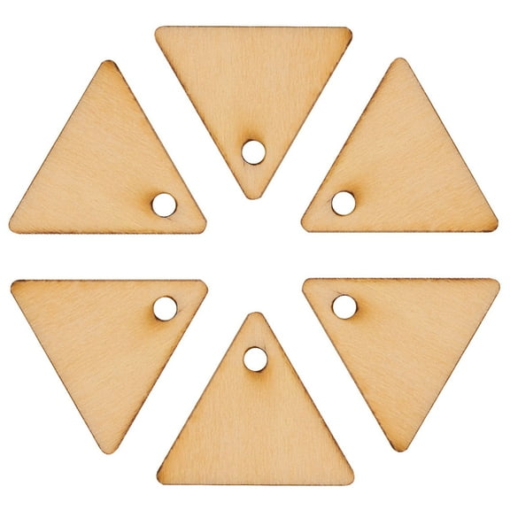 Masteelf DIY Crafts Accessories Wood Triangle Slices for Home Decor and Kids Projects Khaki 200pcs