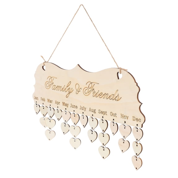 Masteelf DIY Wooden Calendar Reminder Plaque Board Family Wall Hanging Decoration
