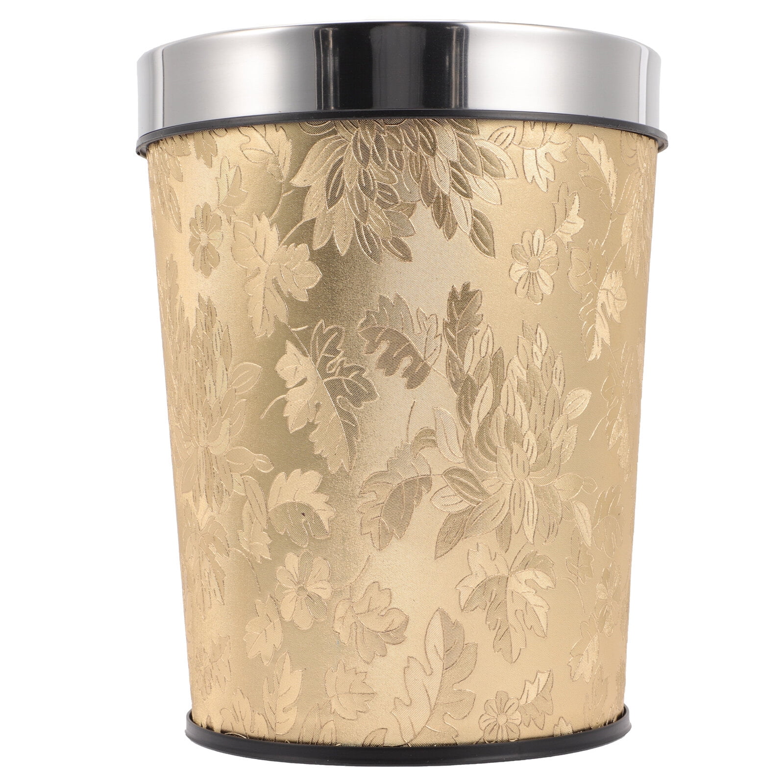 Masteelf Decorative Bedroom Bin Small Gold Waste Retro Trash Can ...