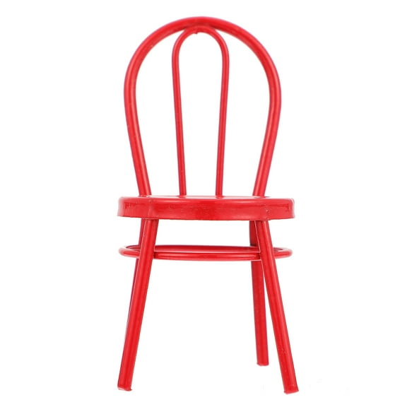 Masteelf Decorative Garden Bench Maniature Iron Chair Critters Child Red