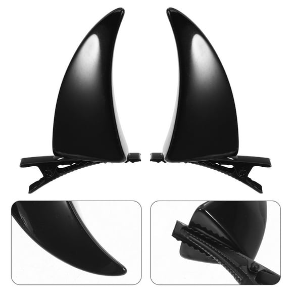 KALLORY Barrettes Resin 1 Pair Devil Horn Hair Clip