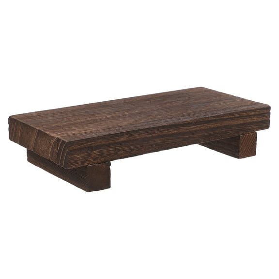Masteelf Decorative Tray Wooden Pedestal Stand For Bathroom Kitchen Counter Rustic Wood Tray Candle Tray For Soap Plants Farmhouse Wood Riser For Home Vanity Decor