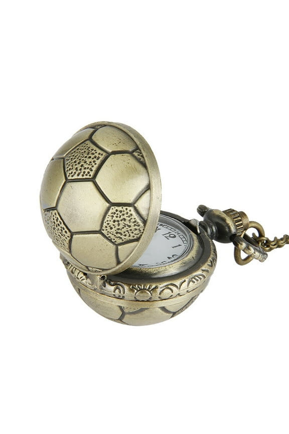 Pocket Watch Soccer Shape 1Pack 6.3x1.1x1.1Inch