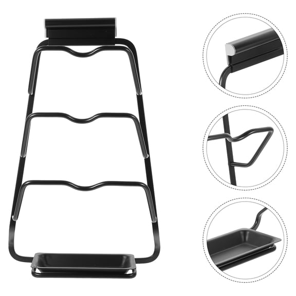 Masteelf Delicate Pot Lid Organizer Reusable Pan Cover Rack Decorative Pot Lid Holder