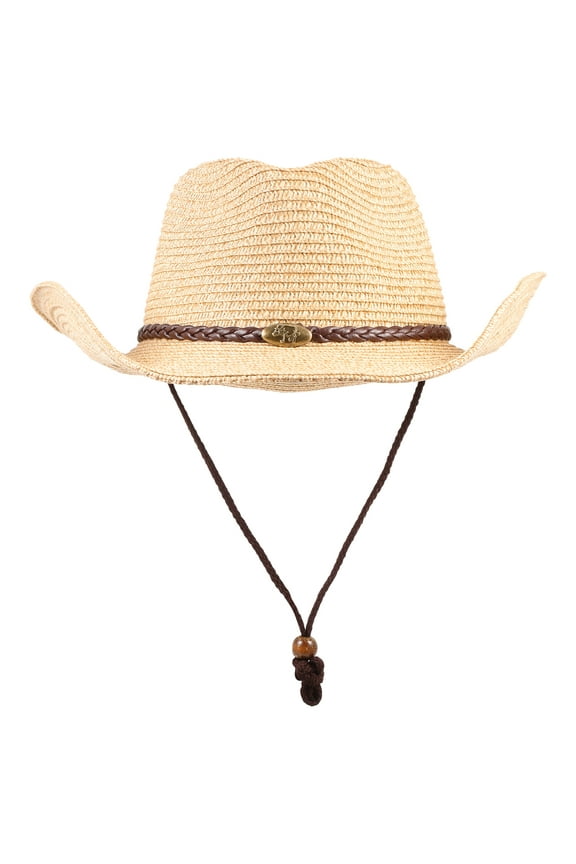 Denim Straw Hat Wear-resist Sun Panama Baby Cowboy Men and Women Miss Beige