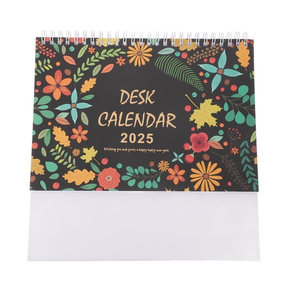 HEATSHAKING Desktop Calendar Multi Spiral Binding Scheduling 1Pcs 9.1X7.5X3.1In