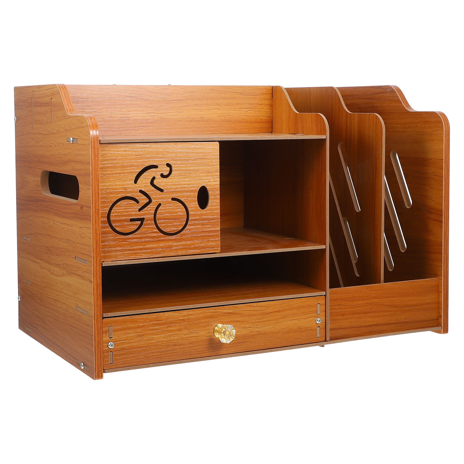 Masteelf Light Brown Office Storage Rack with Multilayer Design for ...