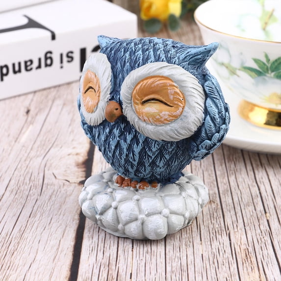 Masteelf Desktop Decoration Owl Crafts Knick Knacks for Shelves Mini Owls