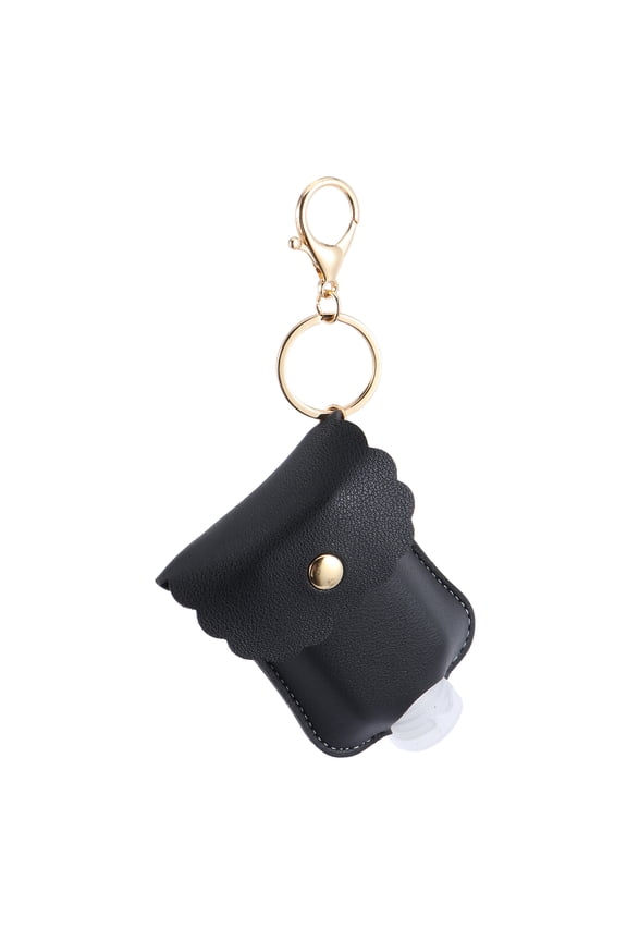 Disinfectant Fluid Bottle Cover Travel Keychain Liquid Container Black