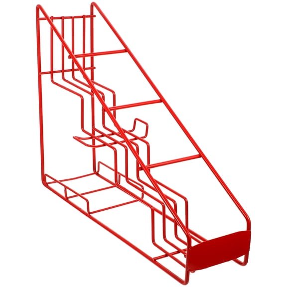 Masteelf Dispenser Sink Wrought Iron Syrup Holder Syrup Bottle Rack 42X11X33CM Red