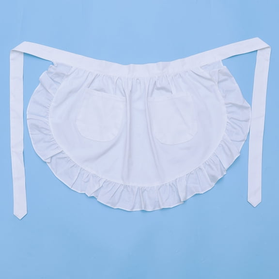 Masteelf Domestic Pure White Apron Cafe Half Length Man Miss