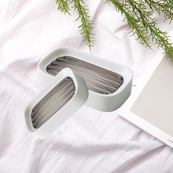 Masteelf Double Layer Soap Dish with PP Material, Soap Box Holder, Size 1, Coffee Color for Bathroom and Kitchen