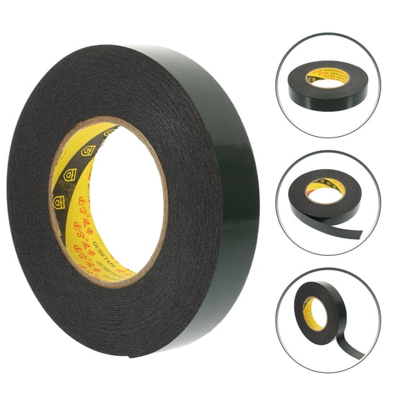 Masteelf Double Sided Foam Mounting Tape Strips with Adhesive Heavy Duty Black