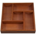 thumbnail image 1 of Masteelf Wooden Drawer Organizer Tray with Compartments for Storage Brown Wood Vanities and Jewelry 7.5 x 4.5 x 3.5 Inches, 1 of 8