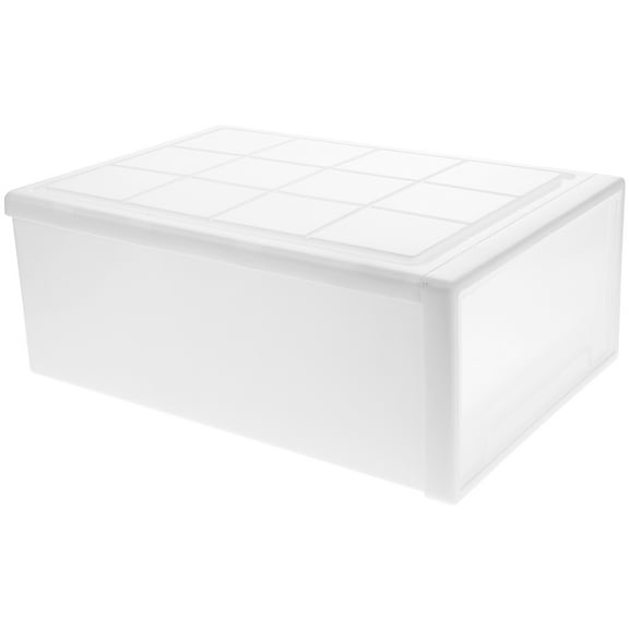 Masteelf White Plastic Storage Case with Drawer Design for Toys Clothes and Cosmetics 1Pc