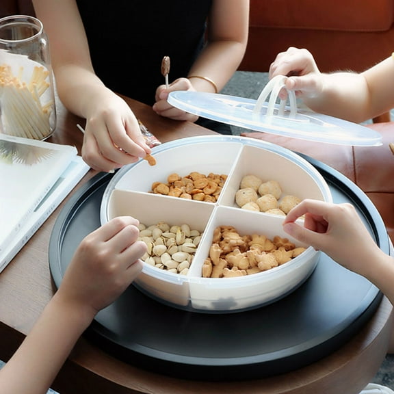 HEATSHAKING Divided Snack Serving Tray White Multi Grid Design 1Set 12.58X12.58X2.87In