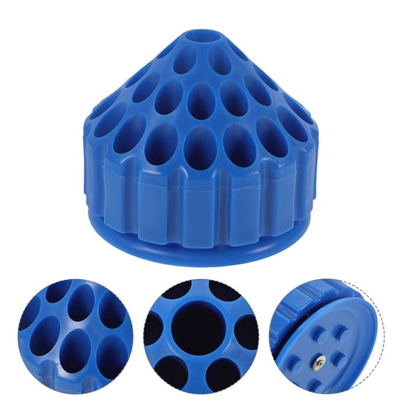 Masteelf  Drill Bit Slot Case Tray Organizer Holder Key Bits Shape Blue