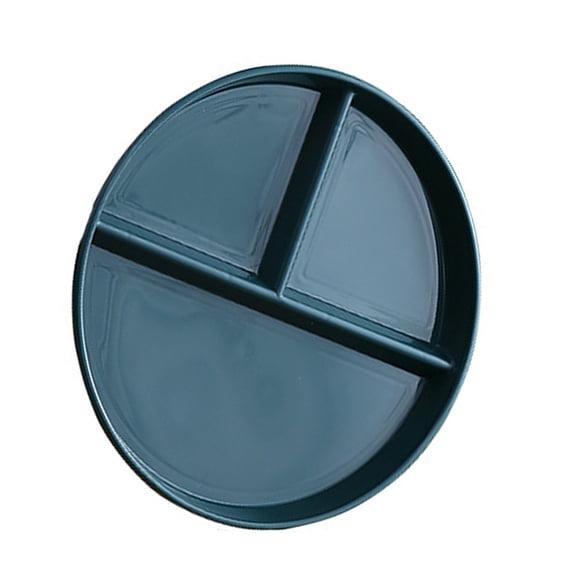 Masteelf Durable Dark Green ThreeGrid Plastic Divider Plate for Home Use MultiFunctional Design 12.5 x 9.5 Inches