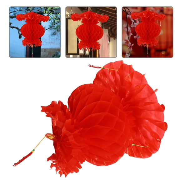 Masteelf Durable Red Paper lantern for Decoration with Exquisite Craftsmanship and Bright Color Perfect for Festive Occasions 12 Inches