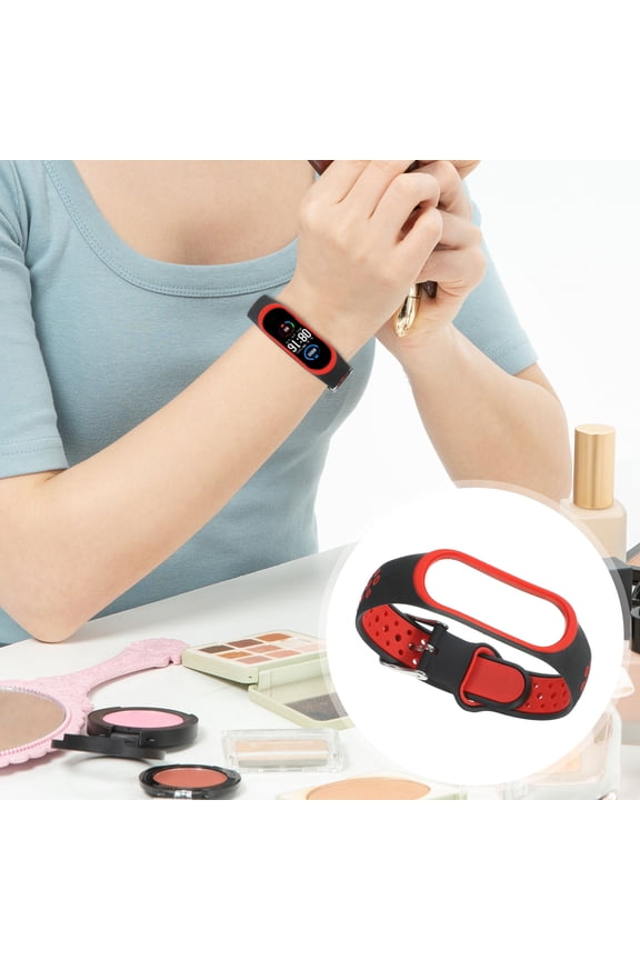 Durable Silicone Watch Strap for Smartwatch Use Red Most Wrists-Compatible with Mi