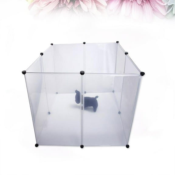 Masteelf Durable White Plastic Pet Cage for Dogs and Rabbits Easy Assembly Portable Design Size S