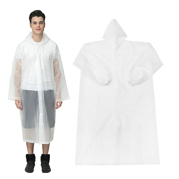 SWETRACE Waterproof Reusable Raincoat EVA White 1 Adults