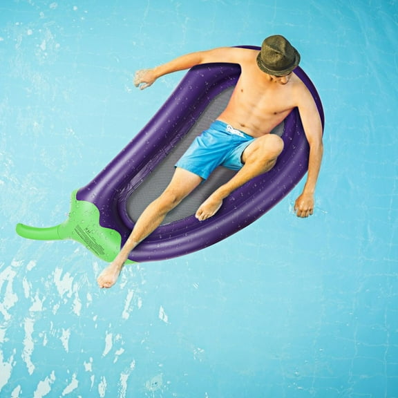 Masteelf Eggplant Inflatable Pool Mat Inflatable Floats Raft Air Mattresses Water Sofa