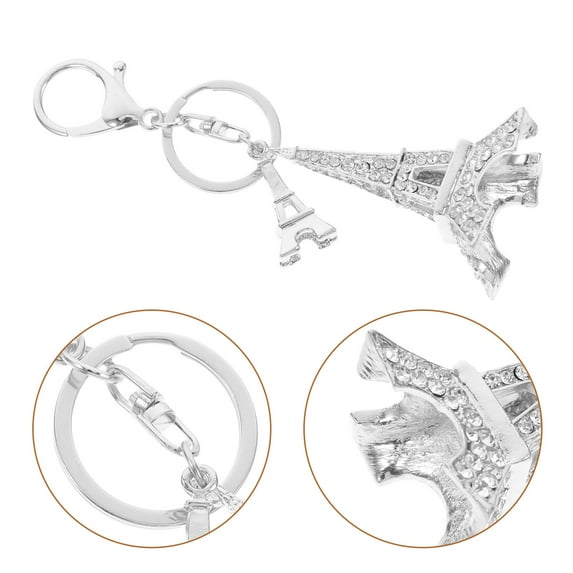 Masteelf Eiffel Tower Charm Key Chain Decor Keychain Decoration Silver