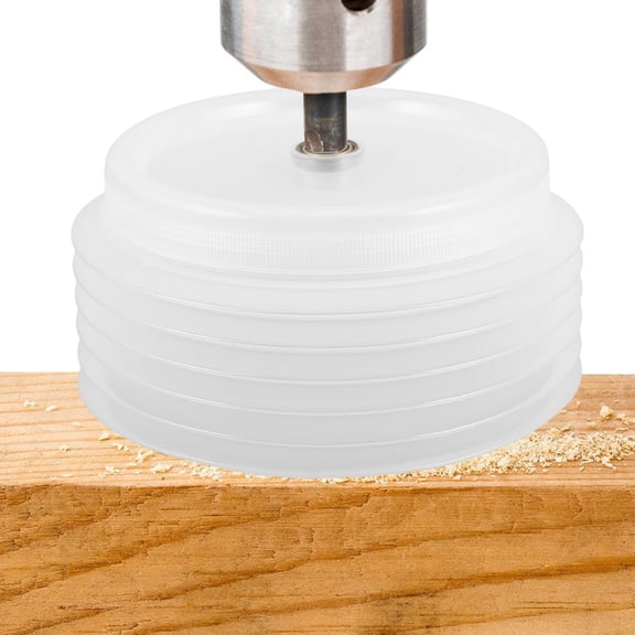 Masteelf Electric Drill Dust Bowl Transparent Dust Collector 125 mm for Hole Saw Ceiling Recessed Light Speaker Dust Guard for Clean Work Area Home Renovation Construction