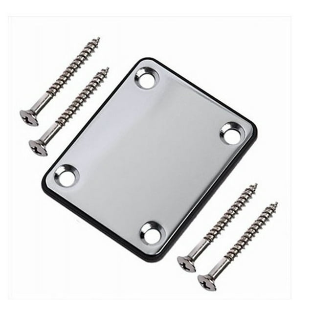 Masteelf Electric Guitar Neck Plate with Screws for Strat Guitar