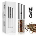 Masteelf Electric Pepper Mill Grinder Adjustable Coarseness Salt and