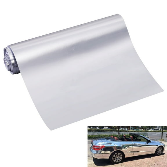 Masteelf Electroplating Wrap Roll DIY Sticker for Car Auto Vehicle Decor 12 x 60 inch (Silver)