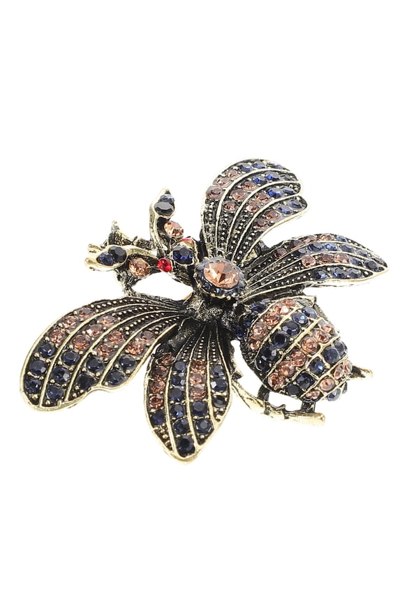 Elegant Bee Brooch Pin Retro Rhinestone Jewelry Cute And Colorful Clothing Accessories For Women Clothes Hats And Shawls