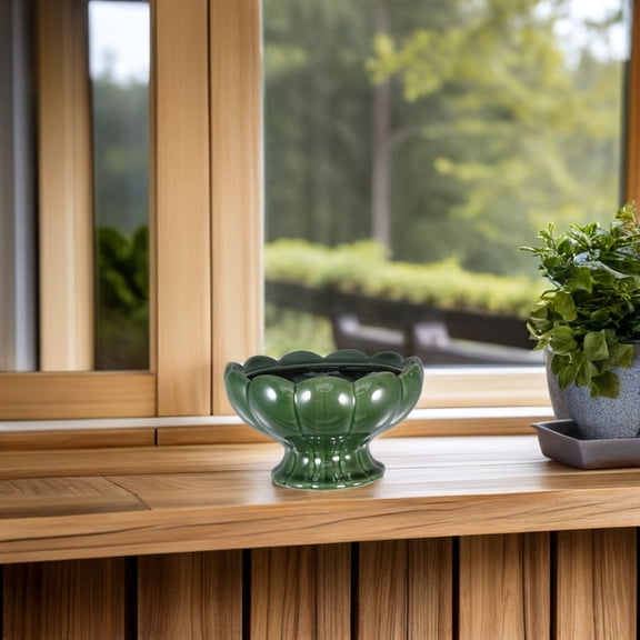 Masteelf Elegant Ceramic Flower Vase Artistic Flower Arrangement Pot Minimalist Flower Bowl for Centerpieces High-Temperature Fired Ceramic Flower Pot