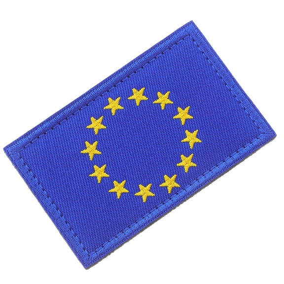 Masteelf Eu Patch European Union Flag Patches Embroidered Sew On Decorative Applique For Travel Clothes Backpacks Hat Decorations