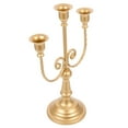 thumbnail image 1 of Masteelf  European Style 3-arms Candlestick Retro Decor Candelabras Golden, 1 of 7