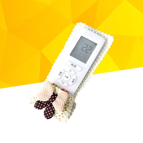 Masteelf Beige Cotton Lace Remote Control Sleeve Small Size Soft Fabric Protective Cover European Design